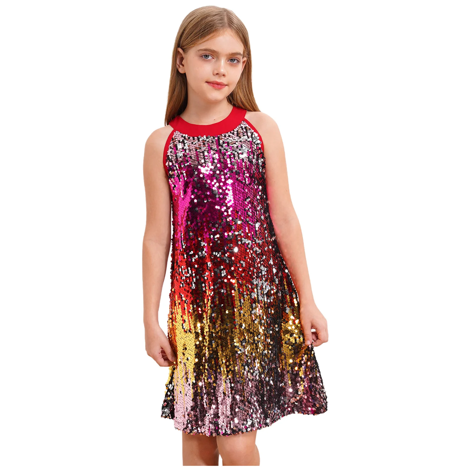 Vestido de fiesta de boda para niños, moda para chicas, vestido de lentejuelas brillantes, vestido de graduación, vestido para niñas, Vestidos de graduación y desfile