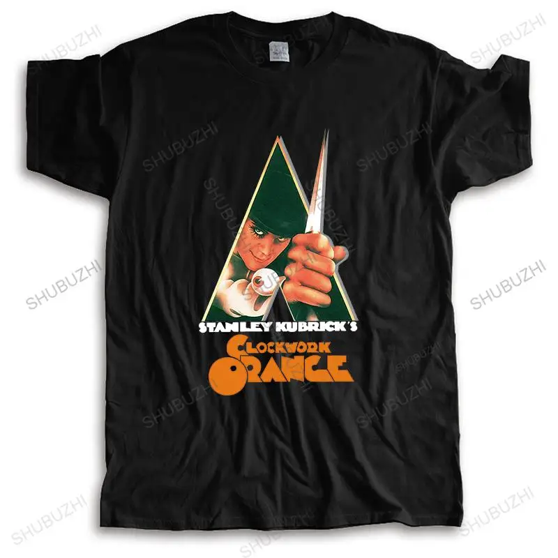 Men crew neck tshirt fashion brand black t-shirt tops A Clockwork Orange Poster Licensed Adult unisex summer tee-shirt casual