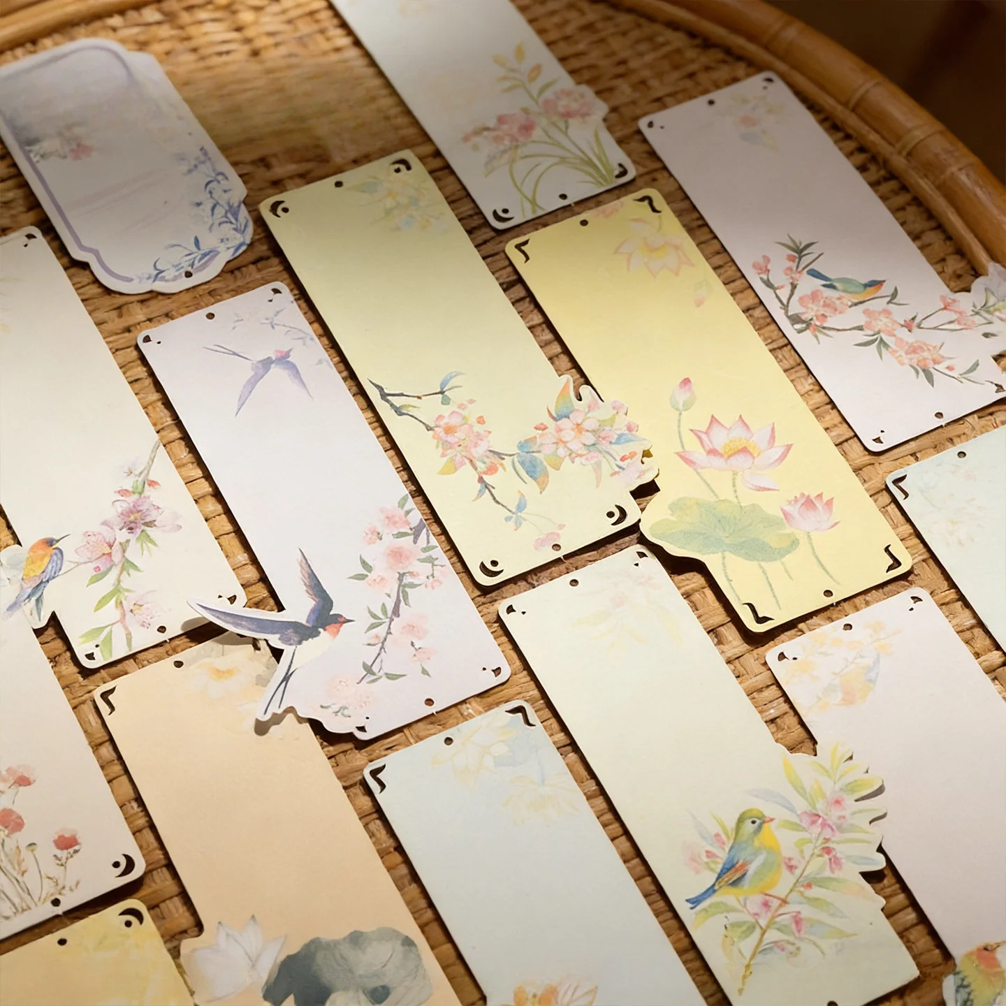 Chinese Style Calligraphy Blank Bookmarks Exquisite Classical DIY Art Paper Painting Sheets for Primary School Students