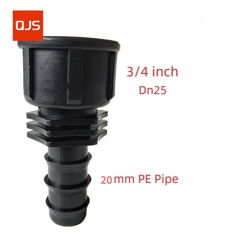10pcs PE Pipe Connector Mirco Spray Joints Female Thread  Barbed Joint Socket Greenhouse Quick Joint Water Pipe Irrigation