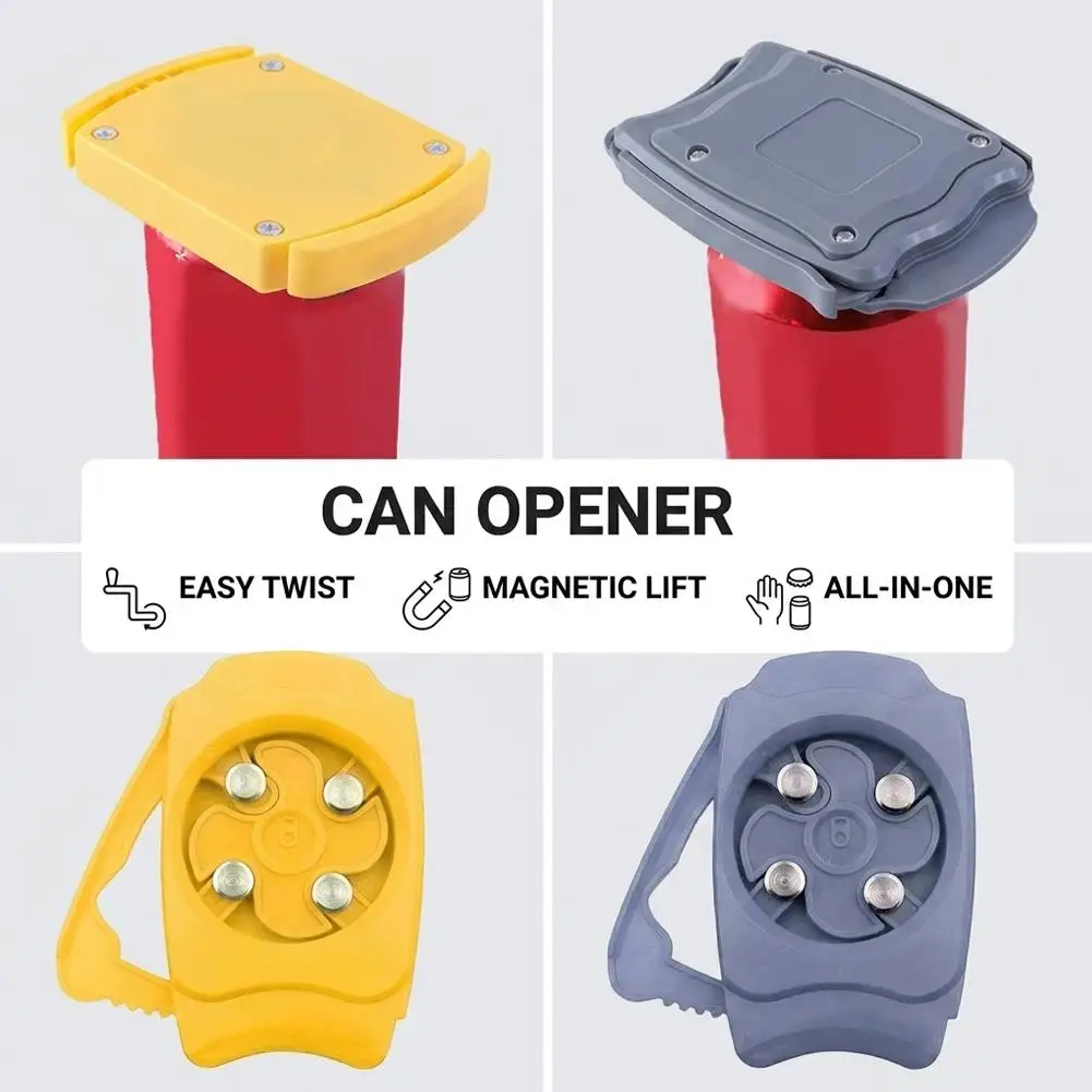 4-in-1 Multifunktionaler Dosenöffner, Tragbarer Manueller Flaschenöffner, Sicherer BPA-Freier Küchenhelfer für Bier und Limonade, Kompaktes Gadget – Detail 7