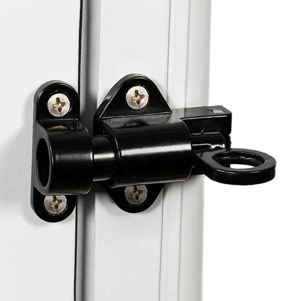 Spring Loaded Window Door Bolt Gate Security Pull Ring Spring Bounce Door Bolt Automatic Latch Bolt Gate Lock Hook Self-Closing