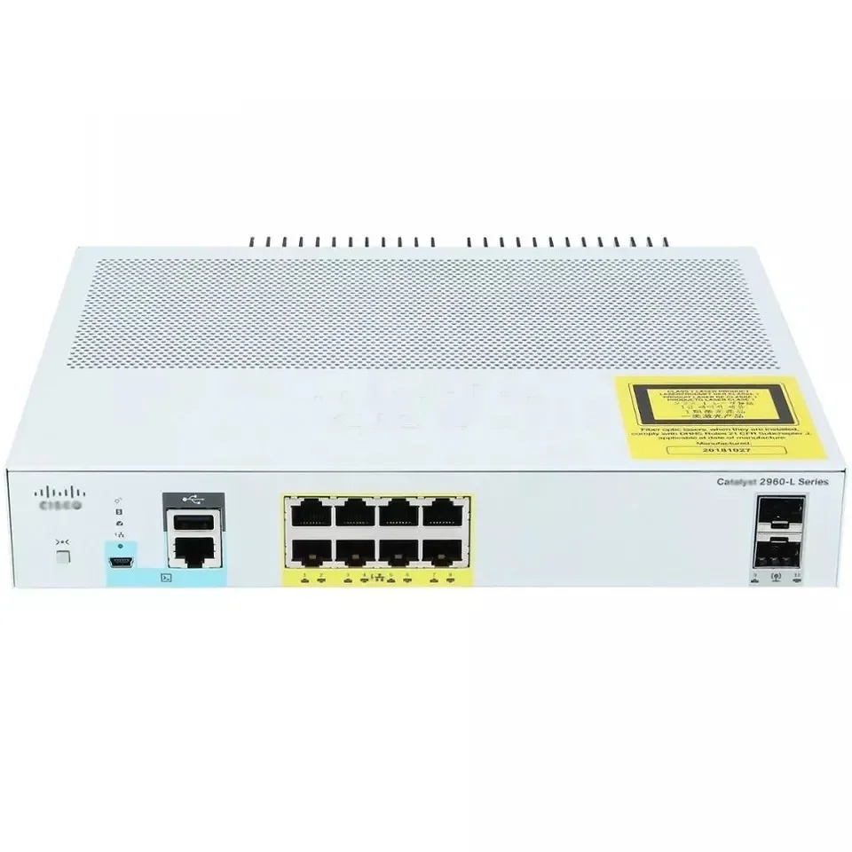 WS-C2960L-8PS-LL 8 port SFP PoE+ Gigabit Ethernet Networking Switch