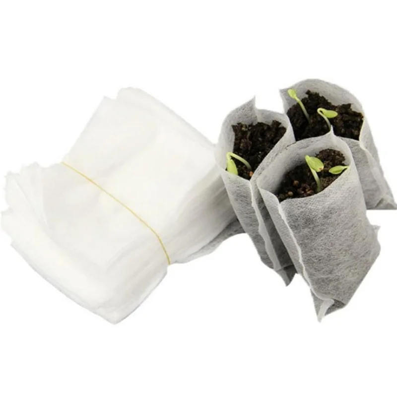 

A98E-1000Pcs Biodegradable Non-Woven Nursery Bags Plant Grow Bags Fabric Seedling Pots 2.7X3.5 Inch