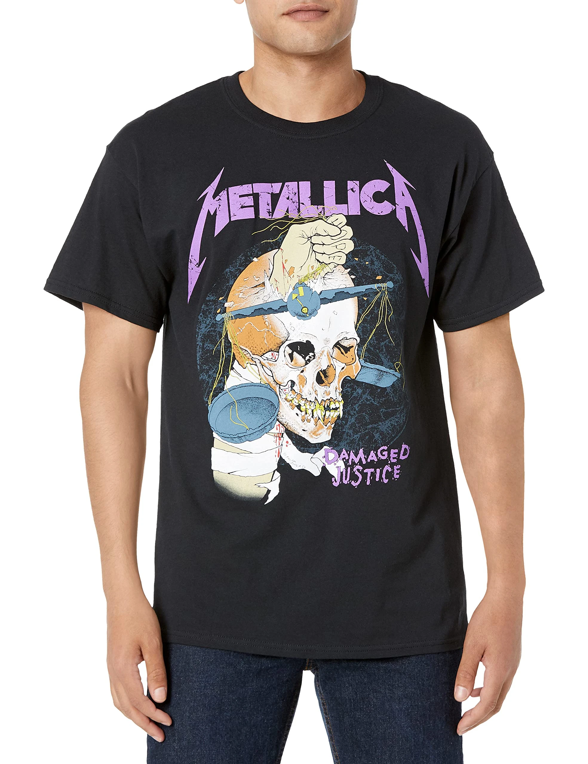 Unisex Metallica Baumwoll-T-Shirt Locker Sitzend Rock Punk 2026 Sommer Streetwear Y2k-Stil Modisch Rundhals Übergroß Fan-Produkt