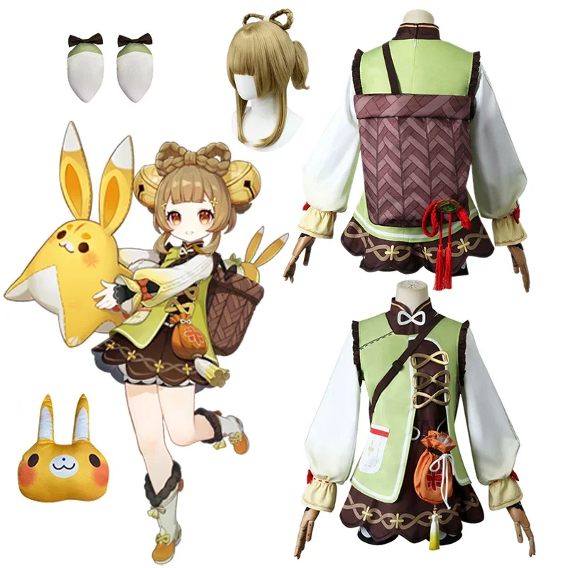 Halloween Loli Yaoyao Cosplay Costume Including Headgear Sock Fanny Pack Suitable Adults Kids Anime Performance Costumes