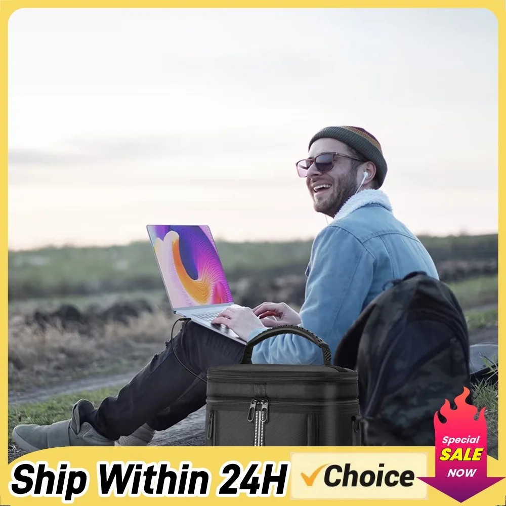 Carrying Case for Ef Ecoflow River 2 Portable Power Station Bag Travel Storage Bag Protective Case with Shoulder Strap & Handle