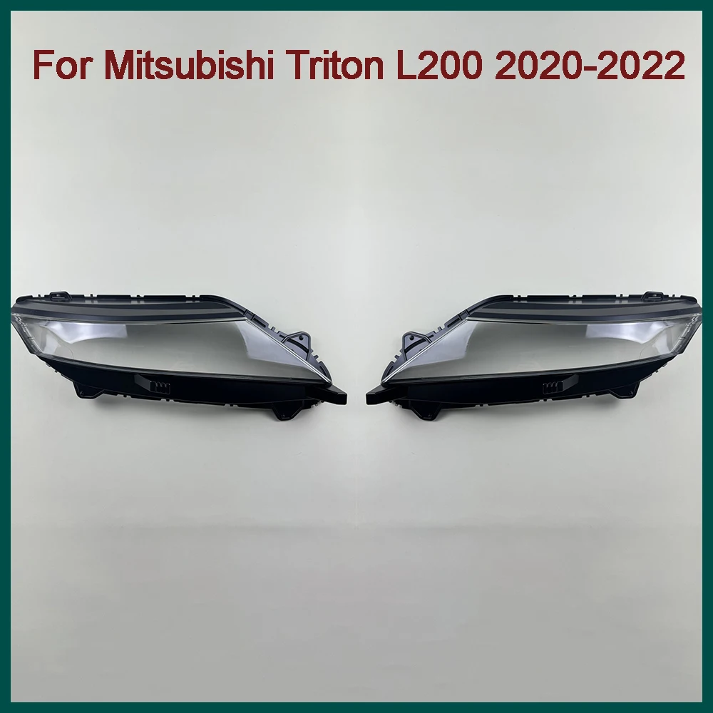 For Mitsubishi Triton L200 2020 2021 2022 Left Right Headlamp Headlight Lens Cover Front Transparent Lampshade Headlamp Cover