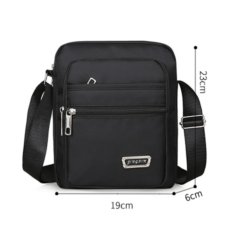 Mensageiro masculino Crossbody Shoulder Bags, pequeno pacote de estilingue para trabalho, negócios, embalagens Oxford impermeáveis, bolsa bolsa bolsa