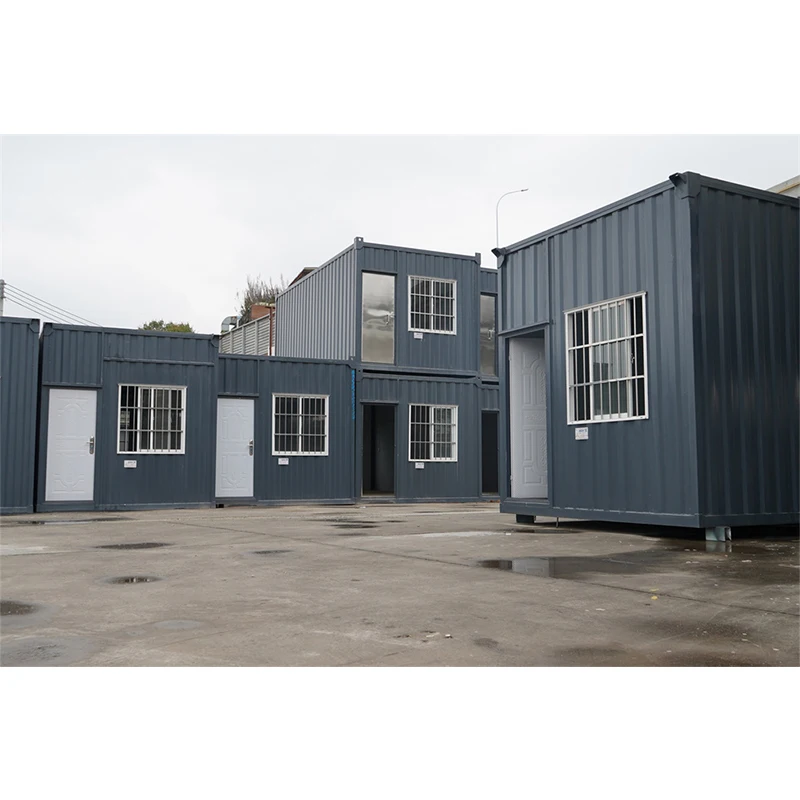 The wave rock wool board container house has a simple and firm structure and is suitable for the construction site scenic factor