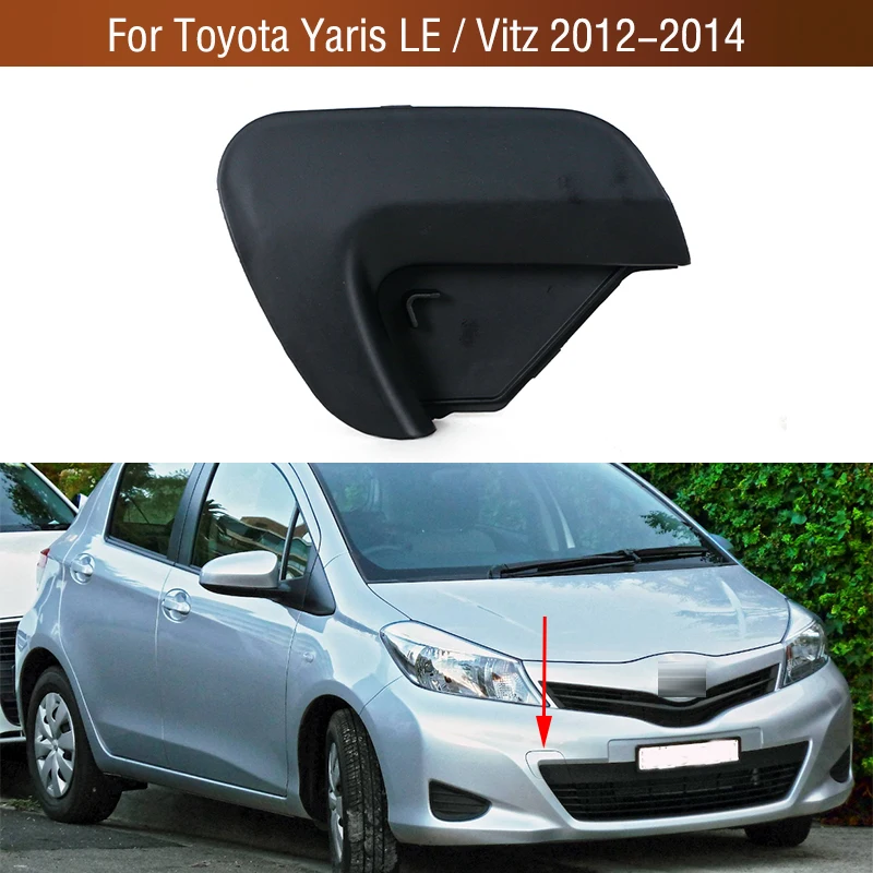 For Toyota Yaris LE / Vitz 2012 2013 2014 Car Front Bumper Tow Hook Cover Lid Towing Trailer Hauling Eye Cap Unpainted