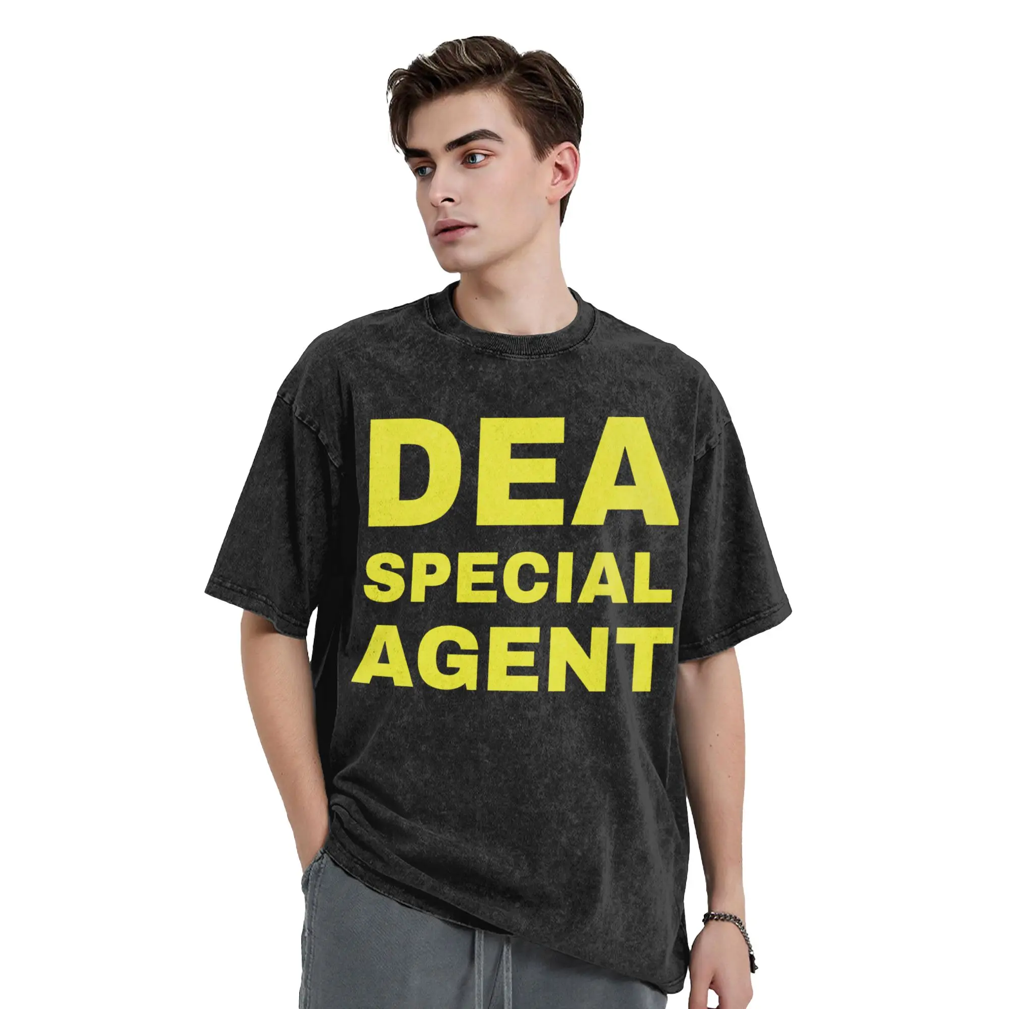 DEA Special Agent USA Washed T Shirts Streetwear Hip Hop Casual T-Shirt  Tees Tops Men Women Cotton Oversize Summer