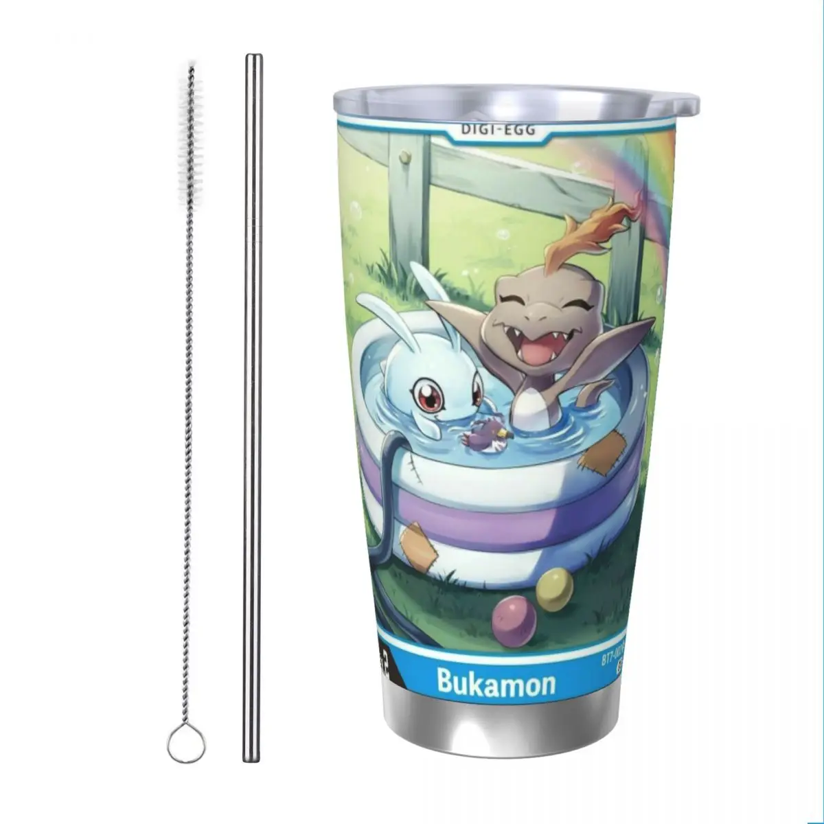 

Digimon 20oz Stainless Steel Insulated Thermal Coffee Car Cup Cold Hot Mugs Vacuum Flask
