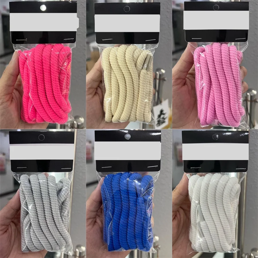 Fashion 1 Pair Bread Shoelaces Width 1cm Exaggerated Round Shoelace For Women Men Sport Casual Shoes Laces20/140/160CM