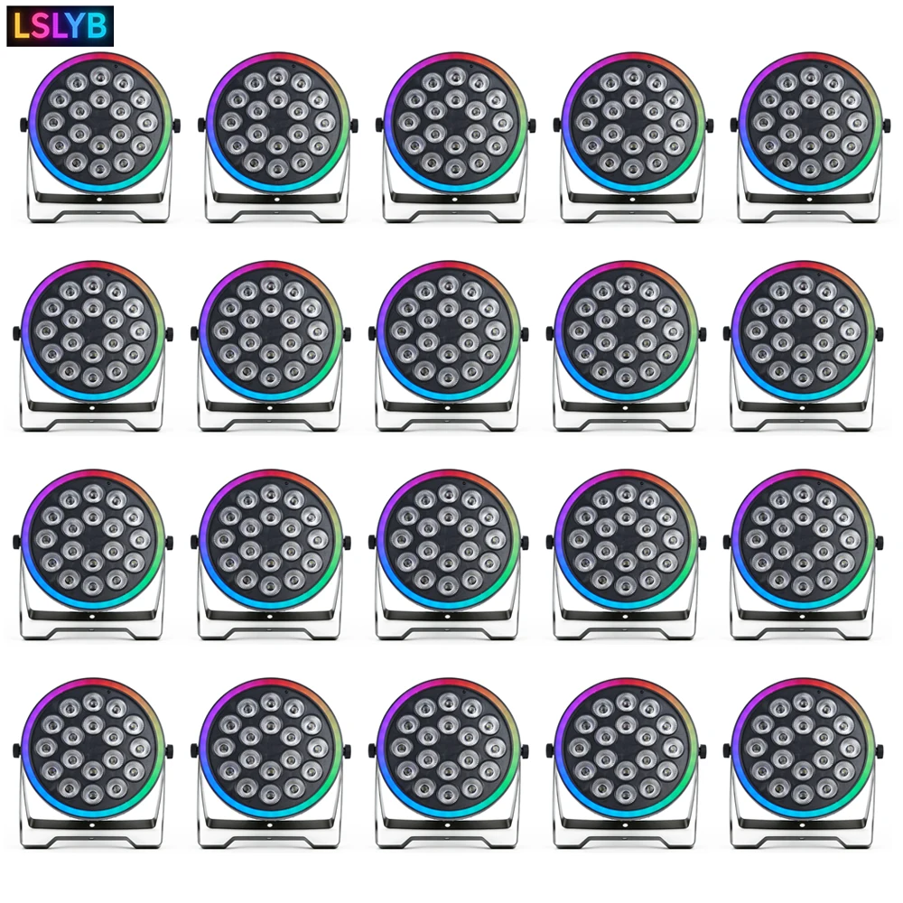 

20PCS/Lot LED Par Light 18x12W RGBW+RGB Light strip 5in1 with Remote Control - Multifunctional Stage Disco Bar Lighting