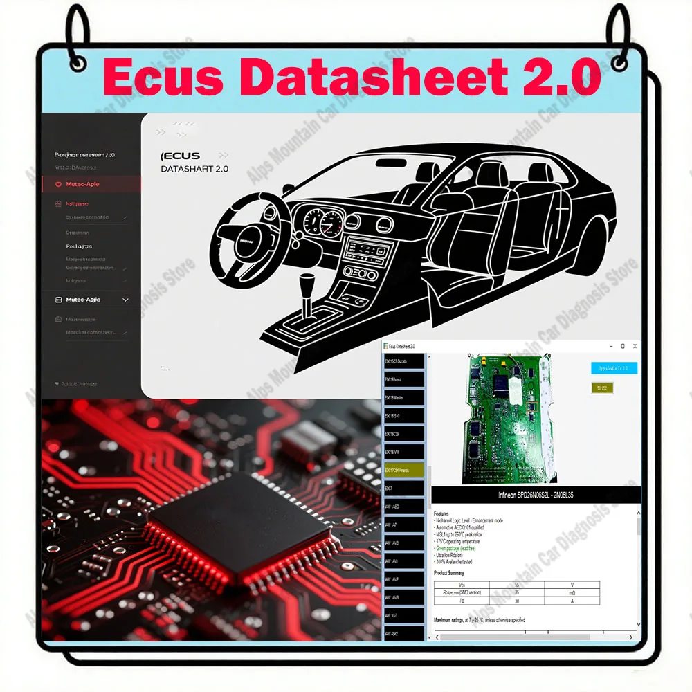 

ECUS Datasheet 2.0 ECU Repair Software with PCB Schematics Car Electronic Components And Additional Information for Car Repair