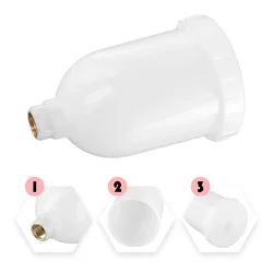 300ML Plastic Spray Paint Cup Sprayer Cup Threaded Connector For H-2000 R-100 HVLP Spray Paint Tool For Spray Gun. Parts