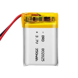 3.7V 350mAH 362937 batteria ricaricabile agli ioni di litio ai polimeri di litio a 2 fili per registratore di giocattoli GPS MP3 MP4 occhiali Bluetooth navegato