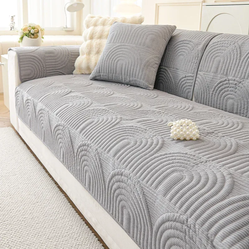 

Thickening Plush Sofa Cushion Anti Slip Sofa Towel Winter Living Room Decoration Pillowcase Thick Back Couch Cover Pillow Case