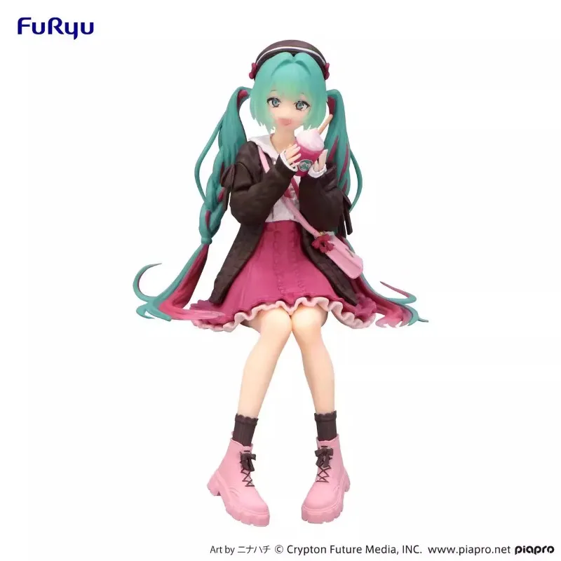 FuRyu Original Hatsune Miku Anime Figure Dress Up for Travel Dress Action Figure Toys for Kids Gift Collectible Model Ornaments