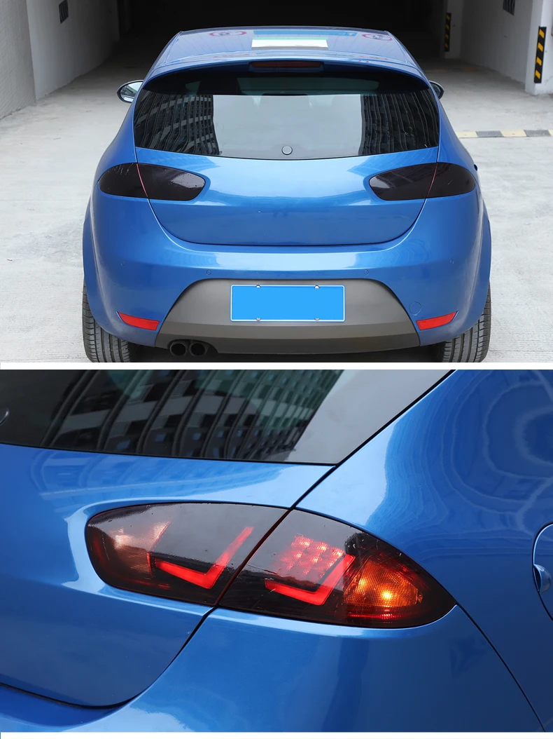 Rücklicht-Tönungsfolie PVC Rücklicht-Schutzfolie Heckleuchten-Zierfolie Auto-Gadgets für SEAT Leon Mk2 1P 2008-2012 – Detail 7