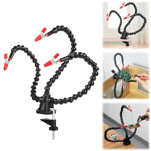 Desk Clamp Soldering Helping Hand 3/4/5 Flexible Arms Soldering Third Hand Tool for Electronic Repair Soldering Jewelry Crafts