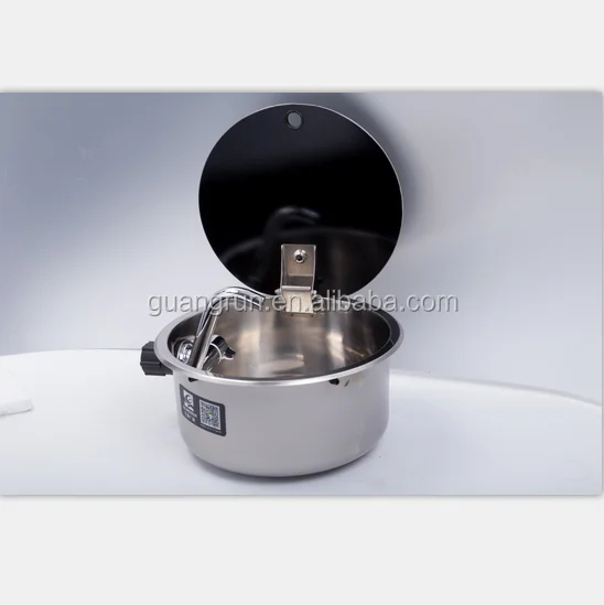 حوض غسيل من الفولاذ المقاوم للصدأ RV مع غطاء من الزجاج المقسى بدون صنبور في مقطورة سفر قافلة التخييم #4