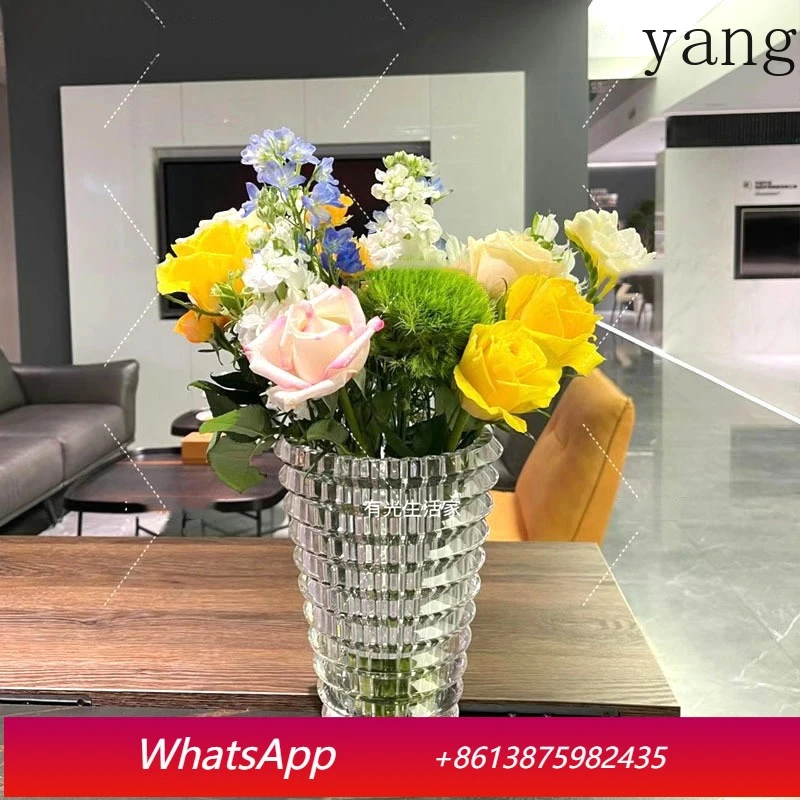 

Bright Crystal Vase Terrarium Decor Transparent Glass Flower Pots Decorative Flower Arrangement Desk Decoration Hydroponics Vase