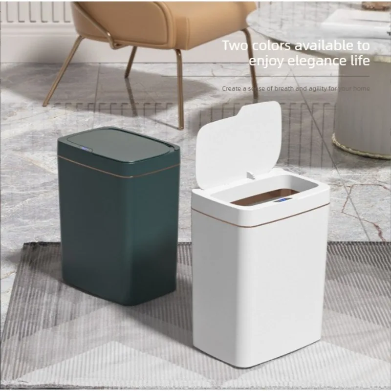 Automatic sensing trash can - Office, Home, Bedroom, Living Room, Kitchen. With lid. Large capacity. Intelligent trash can.