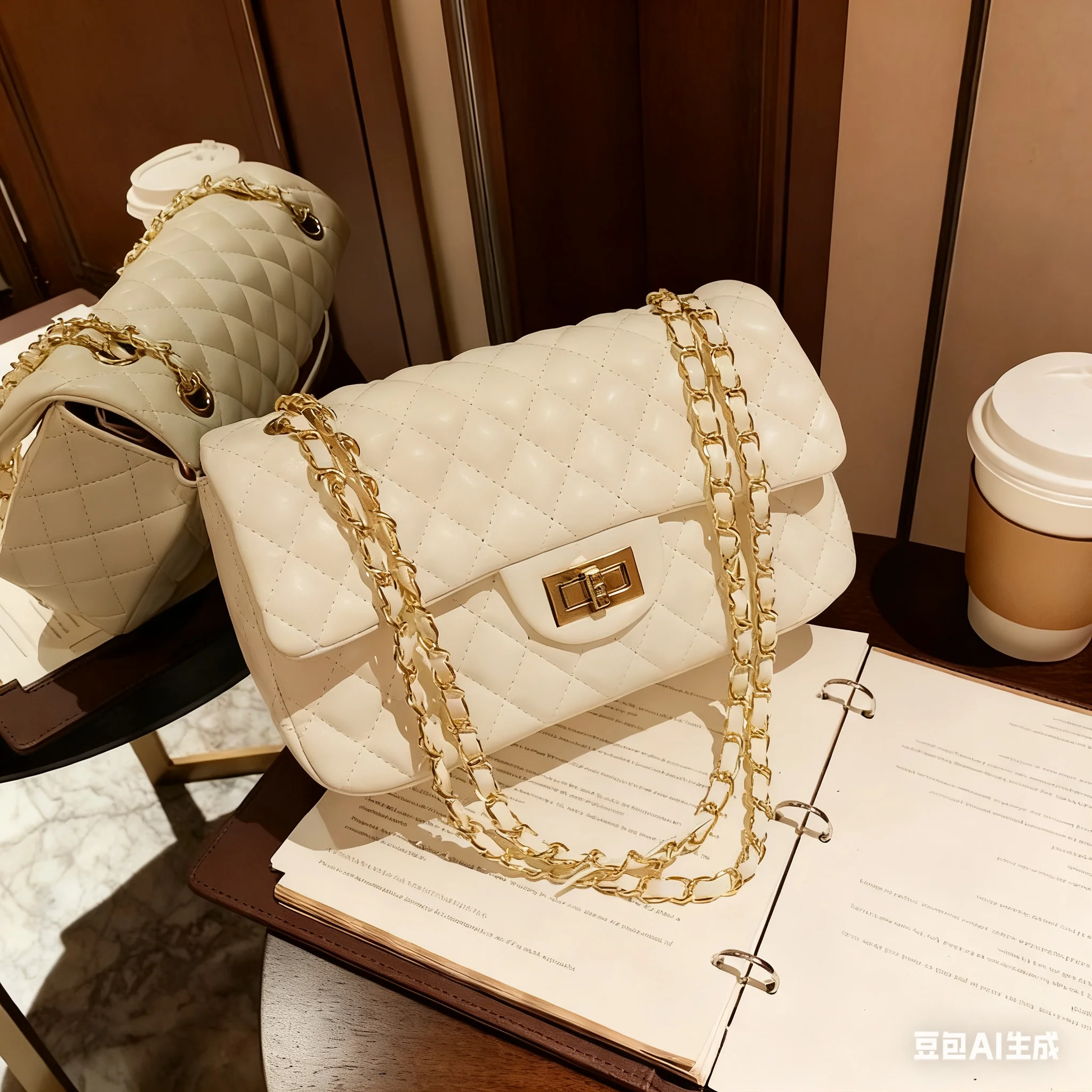 

Vintage Suede Quilted Chain Shoulder Bag for Women, Fashionable Large Capacity Hobo Bag with Adjustable Strap, Luxury Designer S