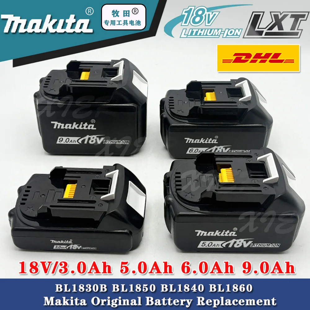 

Makita 18V 6Ah 5Ah 9Ah 3Ah Li-Ion Rechargeable Battery 18v drill Replacement Batteries BL1830 BL1840 BL1850 BL1860B