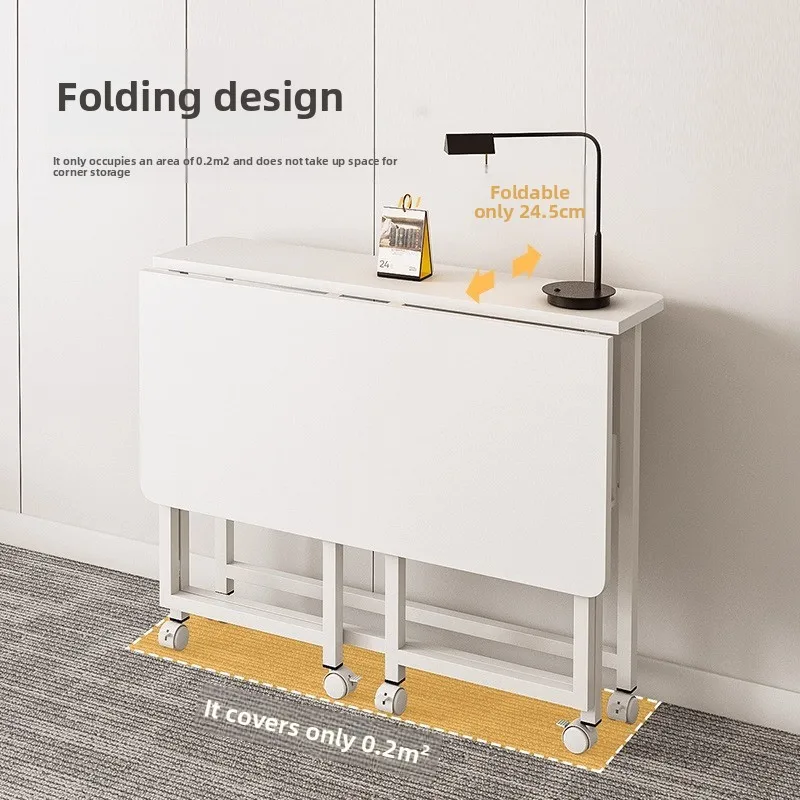 Folding Desk Small Foldable Desk for Small Space, Writing Computer Desks in Study