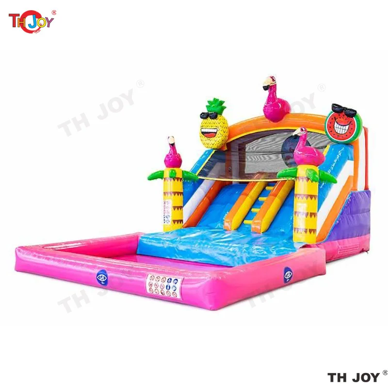 7x4m Splashy Bounce Jungle Inflatable Slide Bounce House Water Slide