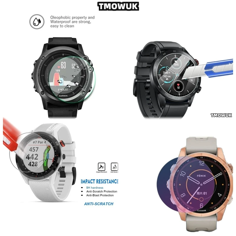 

9H Hardness Tempered Glass Screen Protector For Garmin Fenix 7 7S 7X Pro - Anti-Scratch HD Oleophobic