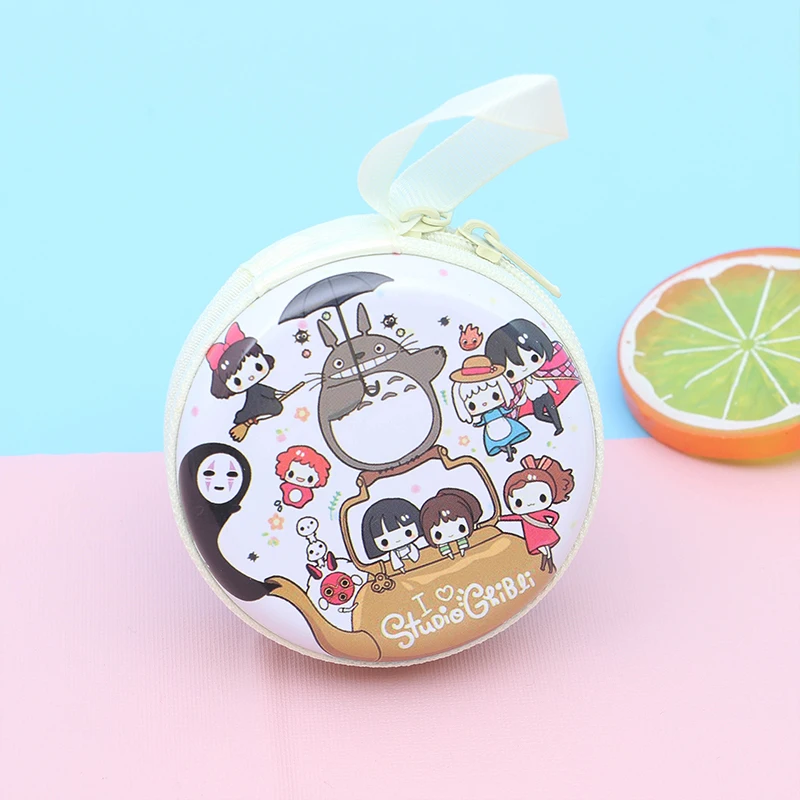 Dragon Cat Tinplate Zero Wallet Round Earphone Bag Women Cartoon Children\'s Coin Gift Orange Purse Luxury Bags Kids Cute Purses