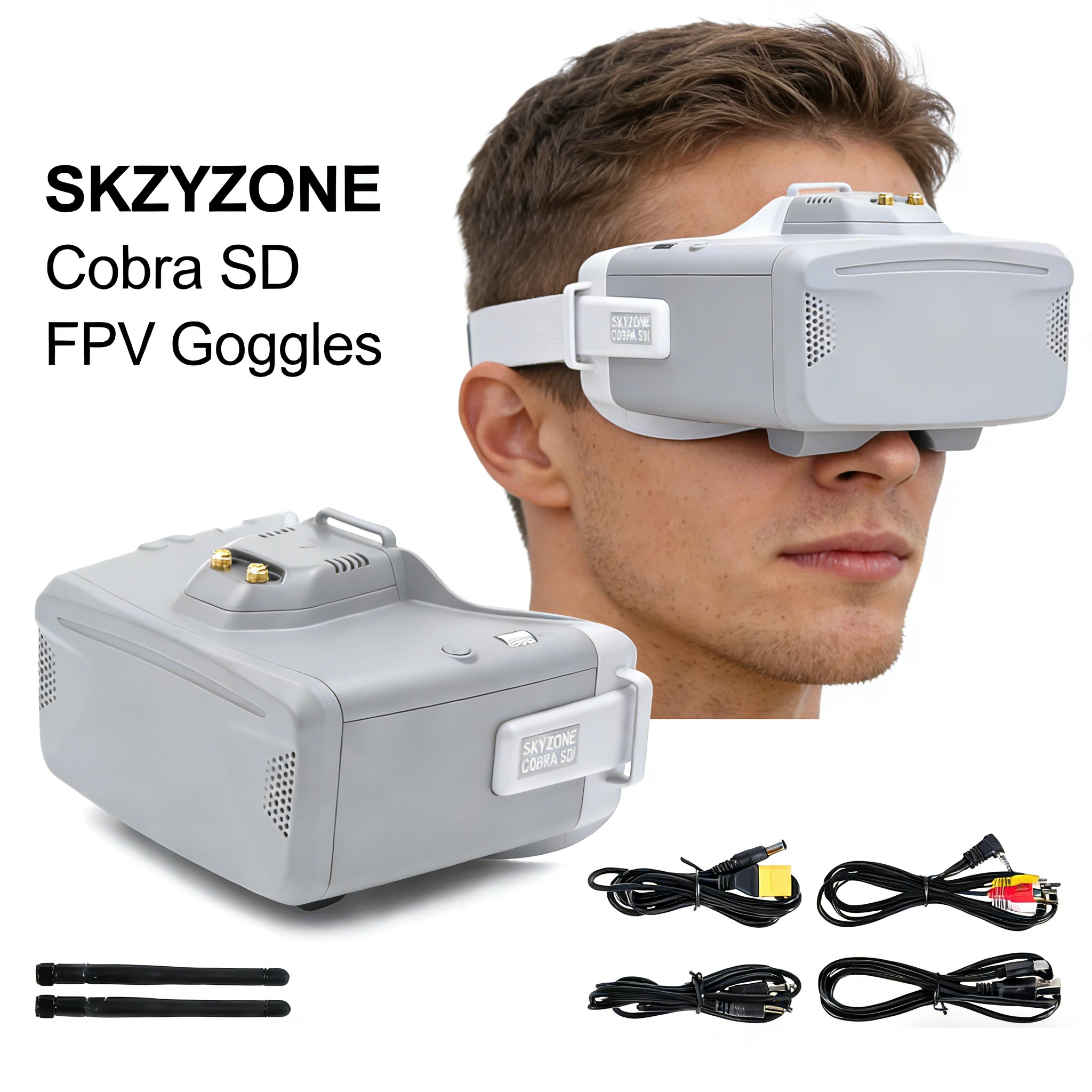 Skyzone COBRA SD/X V4 FPV Goggles, HD FPV Headset, Low Latency Wide FOV Video Goggles for FPV Racing Drone Accessories