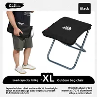 CLS&NOBANA Camping Mini Bag Chair Portable Lightweight Outdoor Aluminum Mattza Chair High Load Travel Beach Fishing Chair