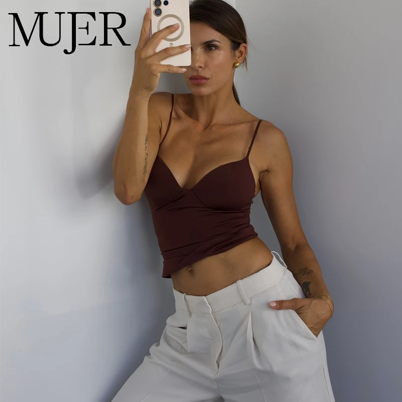 MUJER-Top con corsé antideslizante para mujer, Top corto Sexy con espalda descubierta, camisola sin mangas para mujer, Tops de tubo con corpiño coqueta para mujer