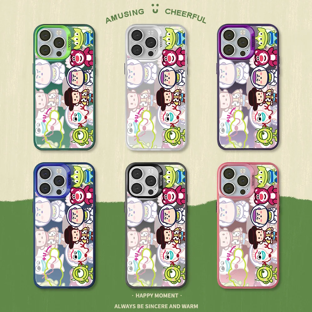 Casing ponsel MINISO, untuk iPhone 12 11 13 14 15 16 Max Pro, casing Laser