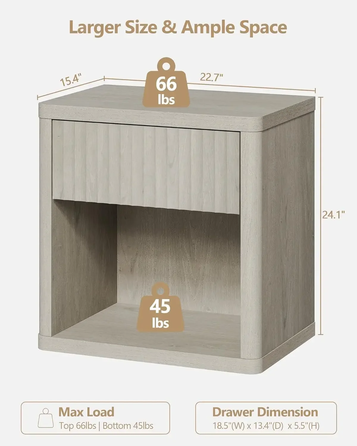 Table de oral et Moderne en Bois avec Rangement de MELStorage, Grande Table d'Appoint, Large, Milieu du Siècle