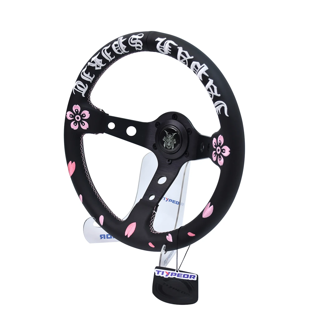 TIYPEOR Self-designed JDM Sakura Racing 90mm Deep Dish 12.6inch Steering Wheel