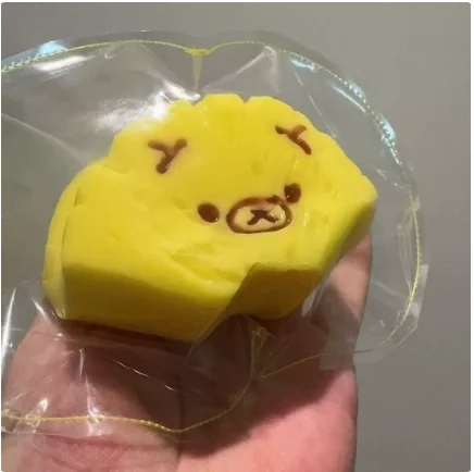 New 2pcs Handmade Squishy with Butter Texture! - Pineapple Bear Shaped to Relieve Stress - Food Grade Silicone S