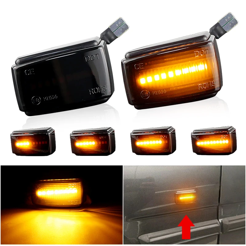 

2×for Volvo 850 940 960 C70 V40 V70 V90 S40 S70 S90 LED Side Marker Lights Flowing Car Turn Signal Lamps 240 260 262 740 760 780