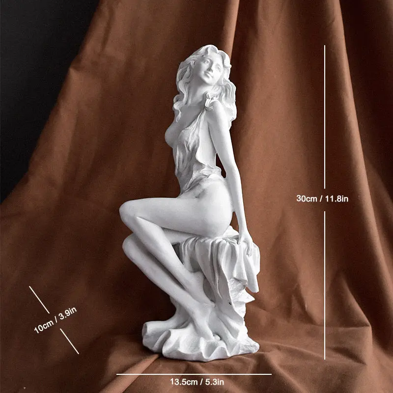 xx-Nordic Minimalist Simple Venus Goddess Statue Fiberglass Craft Decoration Home Entrance Ornament Semi-Handmade
