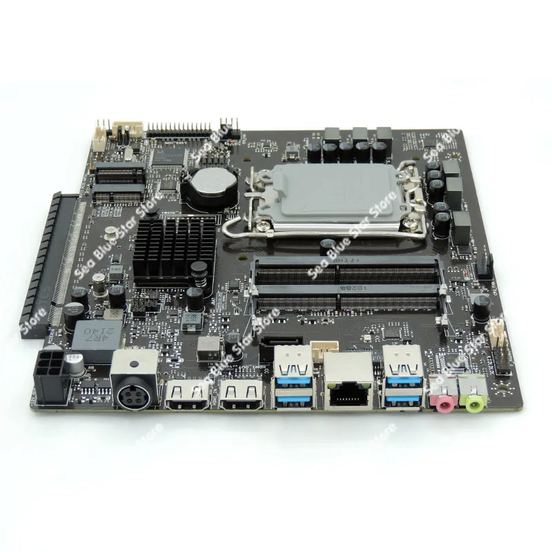 New H610 side plug graphics card Thin ITX main board 12th generation 13th generation 1700 pin all-in-one computer HTPC host