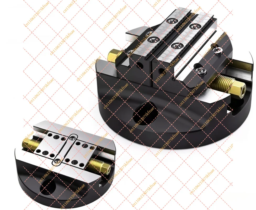 4/5 Axis CNC Self-Centering Disc Vise DJ-AIX5-D125, 0.02mm Precision Hardened Alloy Steel Milling Machine Clamping Fixture