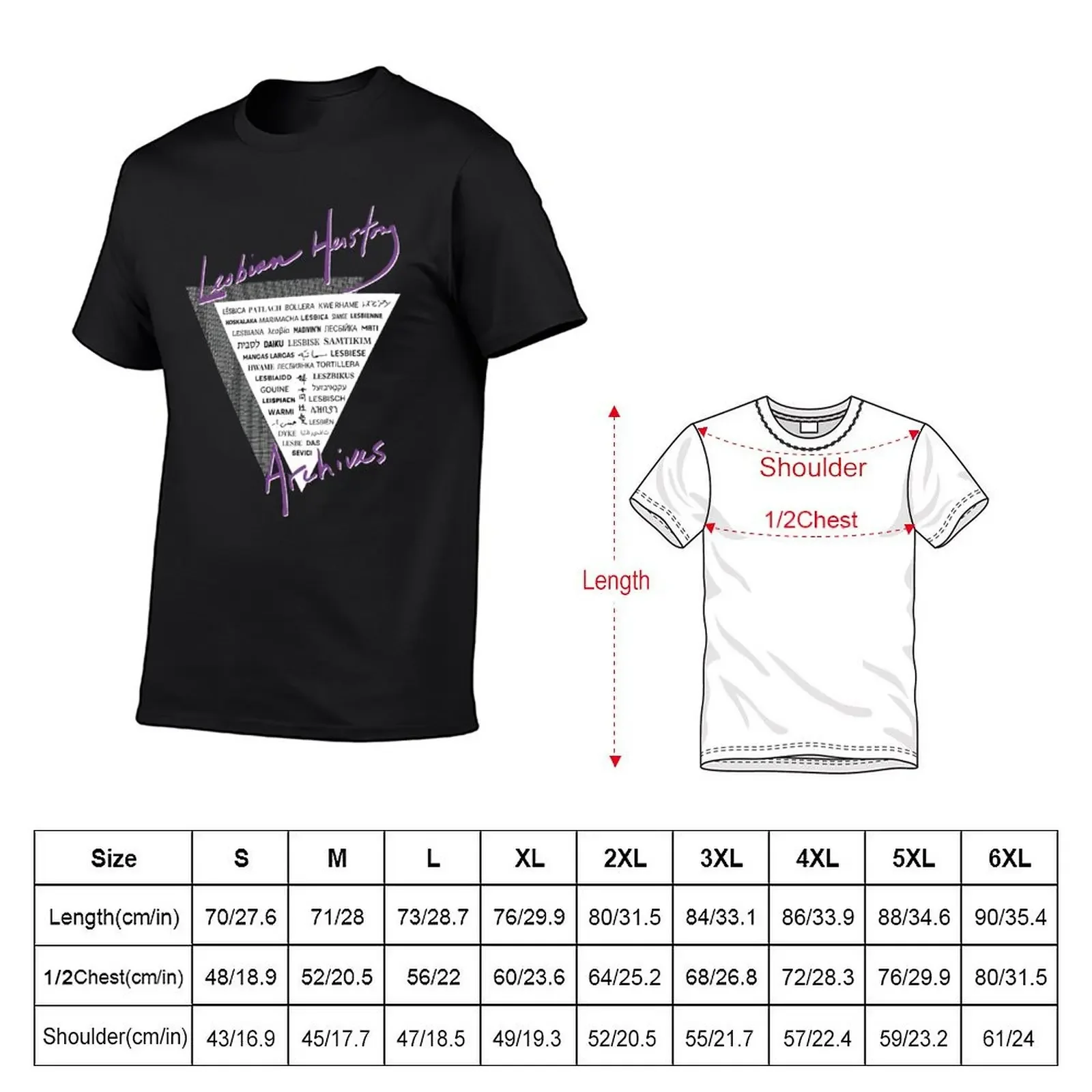 LHA triangle: le mot lesbienne en 40 langues! T-Shirt en Coton Vintage pour Homme