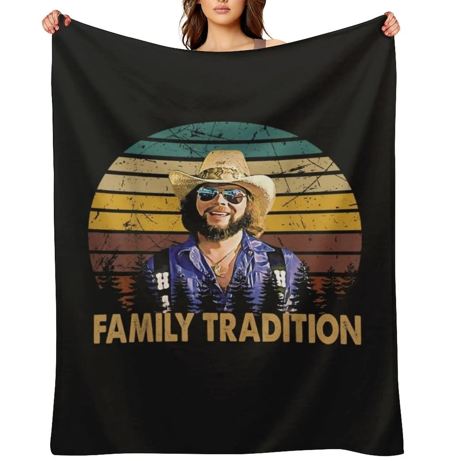 

Vintage Hank Arts Williams Country Music Outfits Family Traditions Throw Blanket Soft Plush Plaid Quilt Summer Beddings Blankets