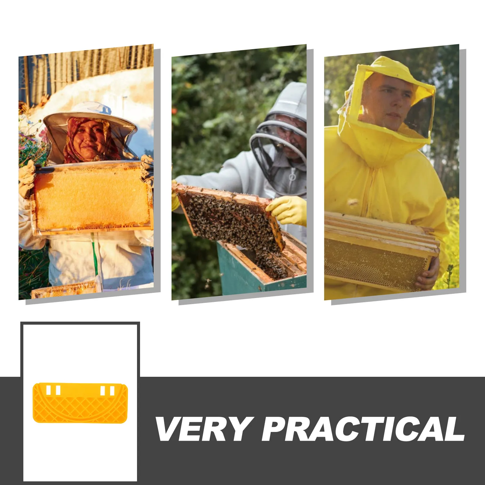 Plastic Honey Uncapping Tank Holder Beekeeping Scraper Tool Ergonomic Handle Universal for Honey Buckets Capping Tank Rack Shelf