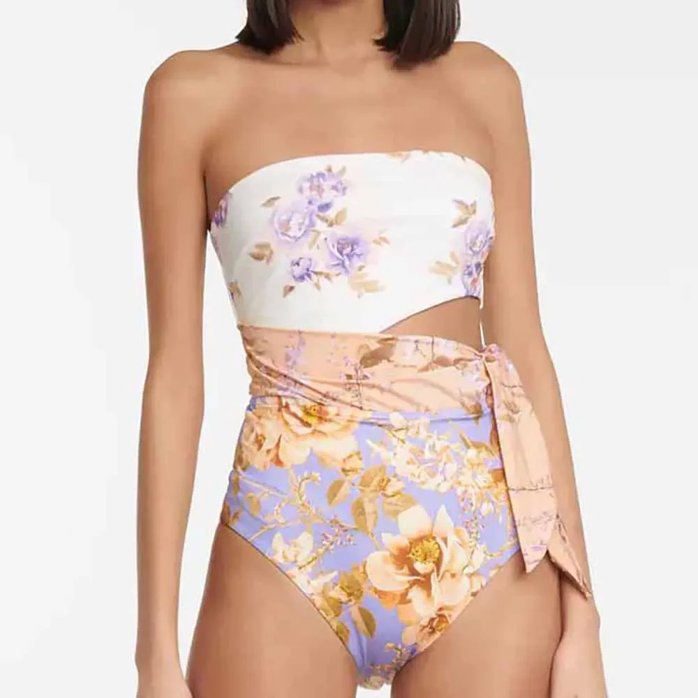 

Сплошной купальник для пляжа, бикини, французский, винтажный, на лето, на пляжу.